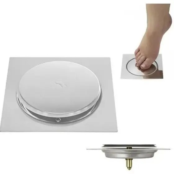 Ralo Inteligente Click Para Banheiro Inox